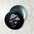 Mushroom engraved 4oz metal herb stash/storage container