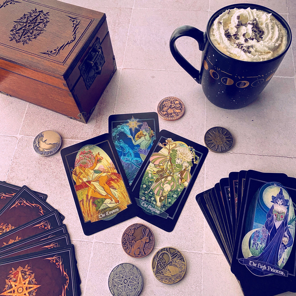 Children of Ostara tarot card deck & book set- BLACK EDITION