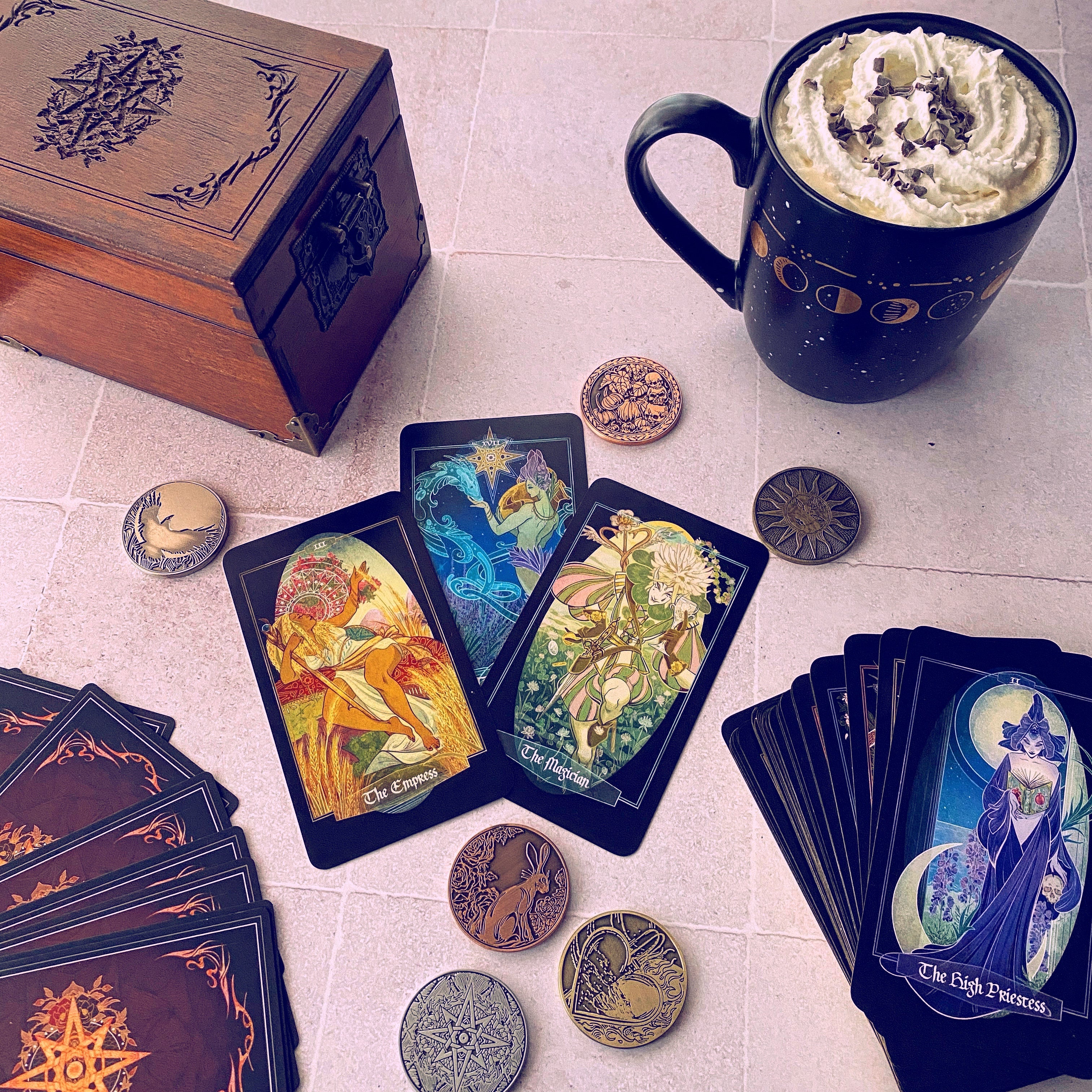 Children of Ostara tarot card deck & book set- BLACK EDITION