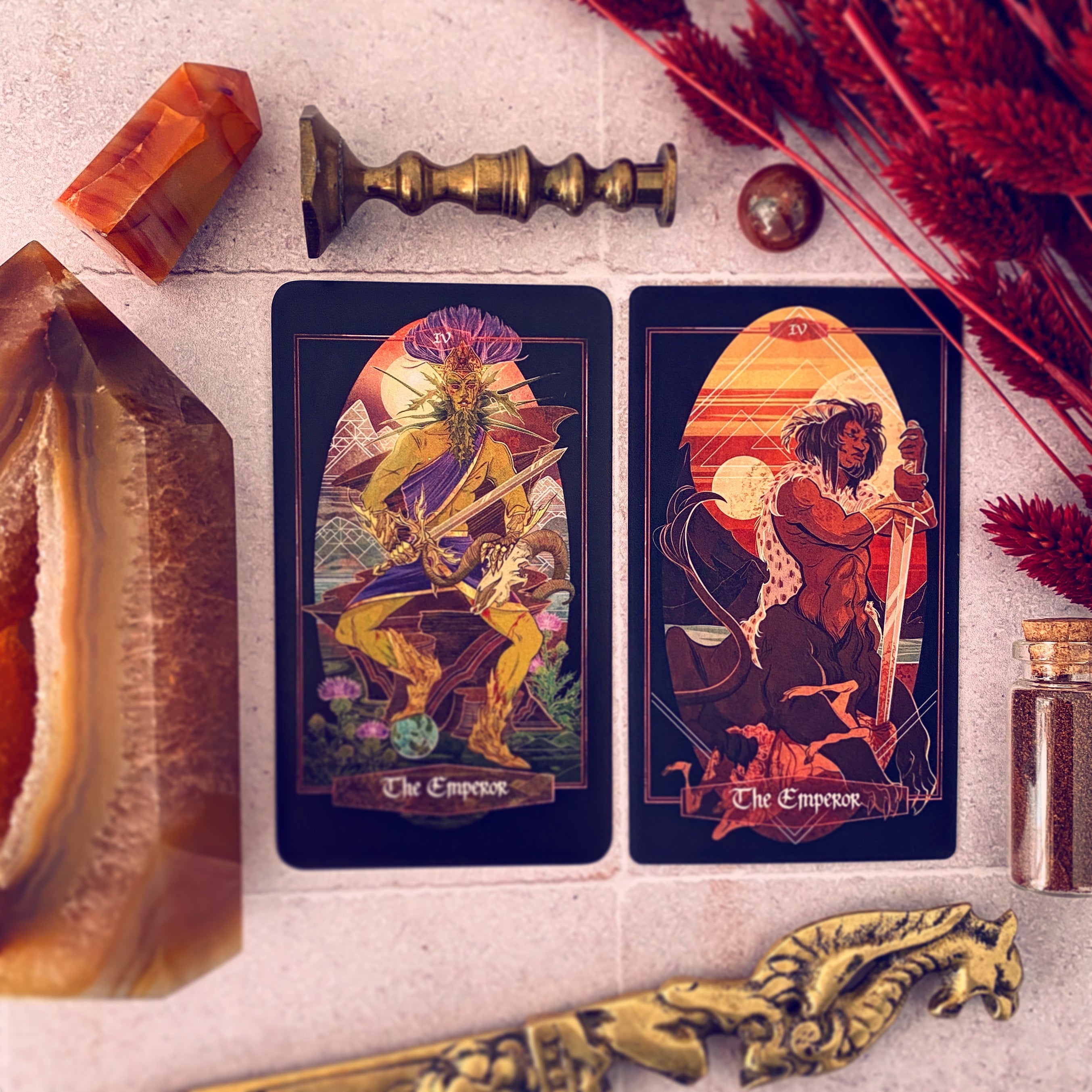 Children of Ostara tarot card deck & book set- BLACK EDITION