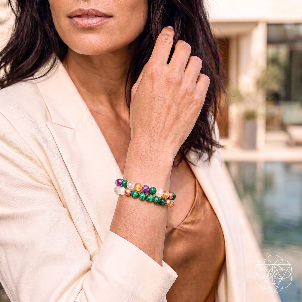 Powerhouse of Wealth Manifestation - Crystal Quartet Bracelet Set