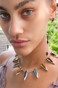Saber Tooth Necklace in Angora (Silver)