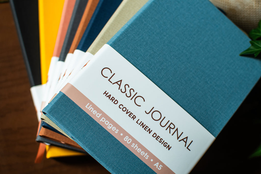 8 Journals - Colorful Linen Lined Journal Box