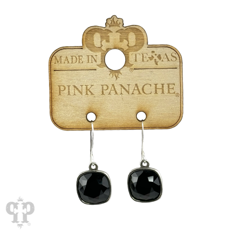 Square crystal earring with 12mm crystals from Swarovski®