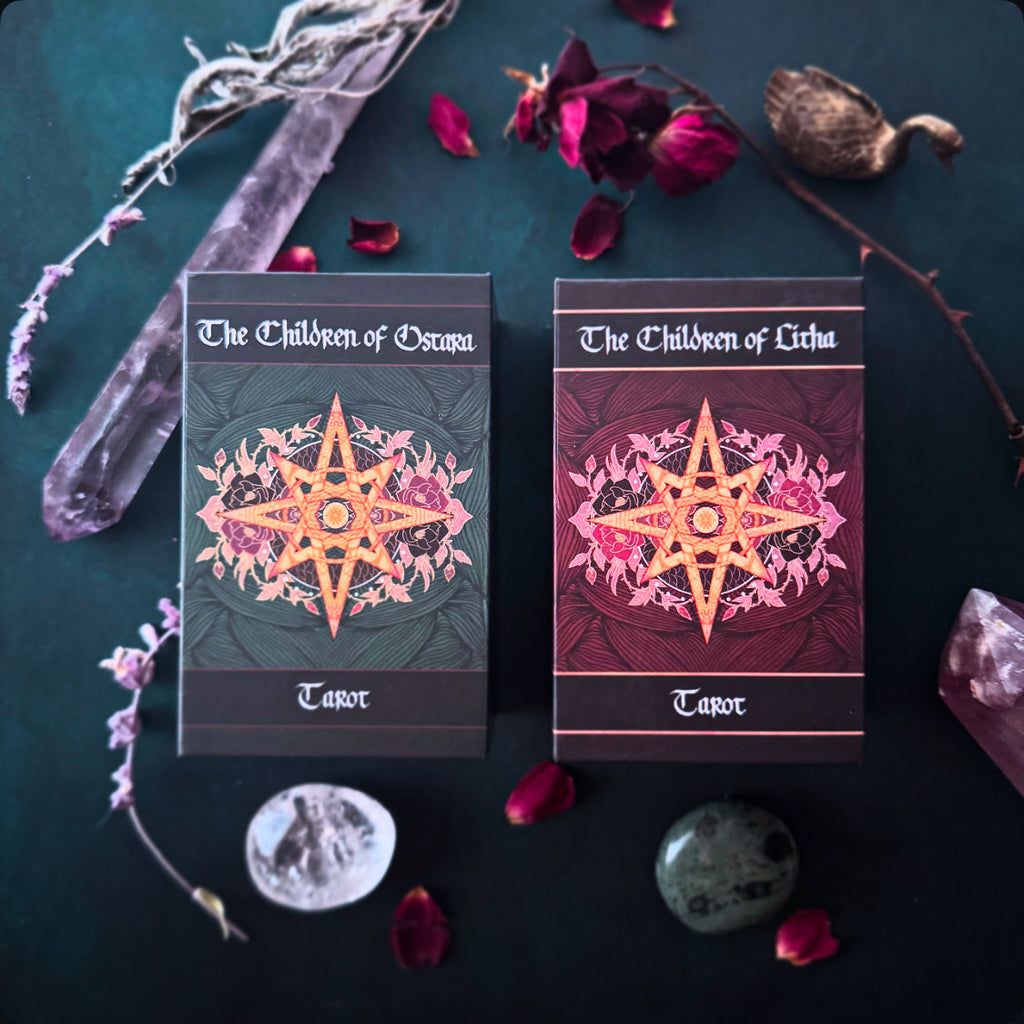 Children of Ostara tarot card deck & book set- BLACK EDITION