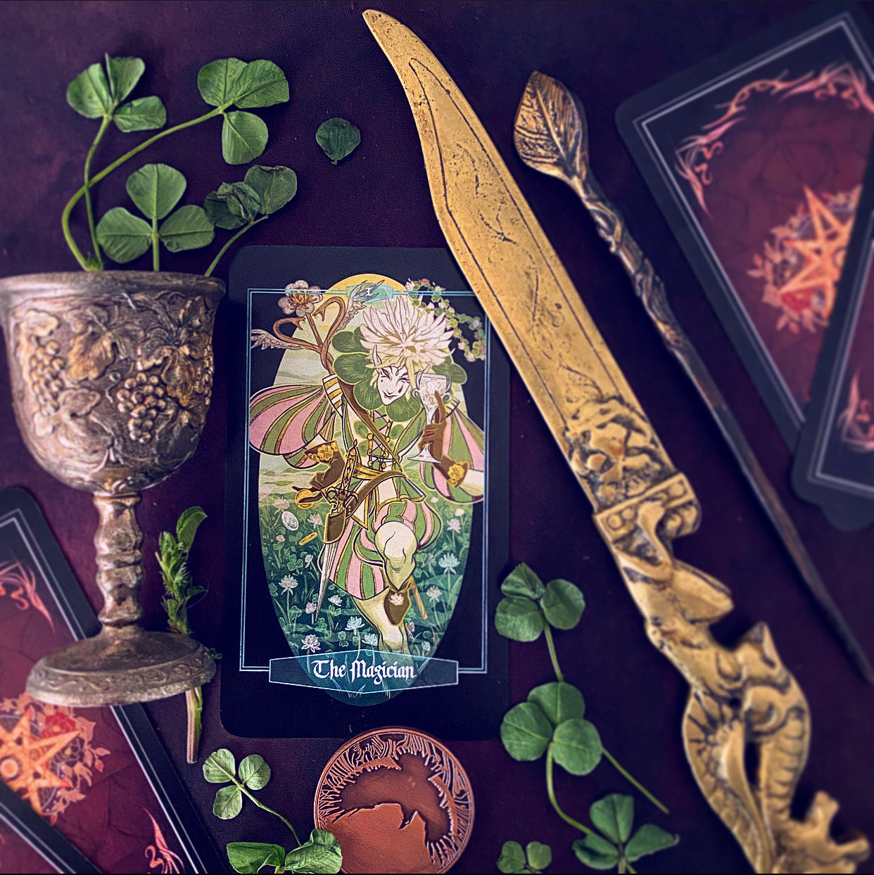 Children of Ostara tarot card deck & book set- BLACK EDITION
