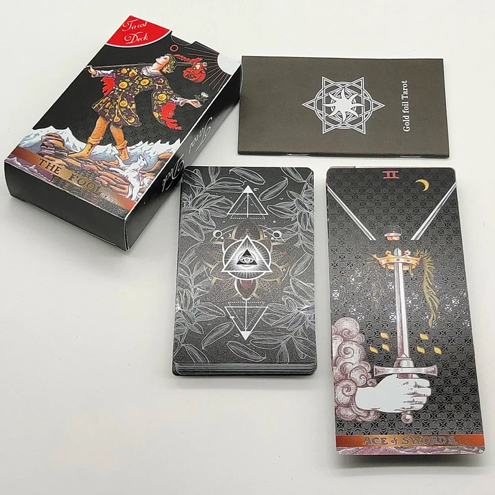 Cost Worthy Luxe Gold Foil Tarot Deck With Nice Plastic Package Board Game of Oracle Cards For Beginners