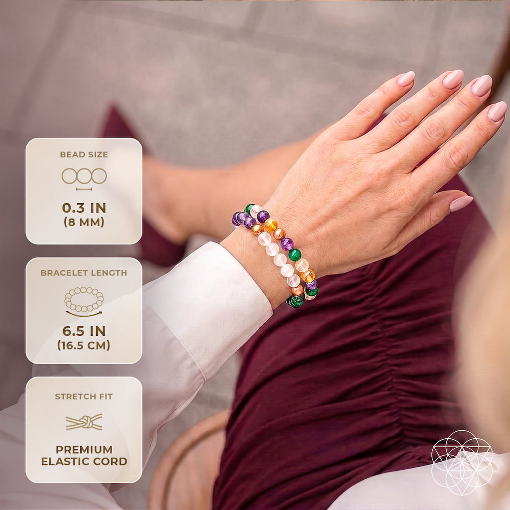 Powerhouse of Wealth Manifestation - Crystal Quartet Bracelet Set