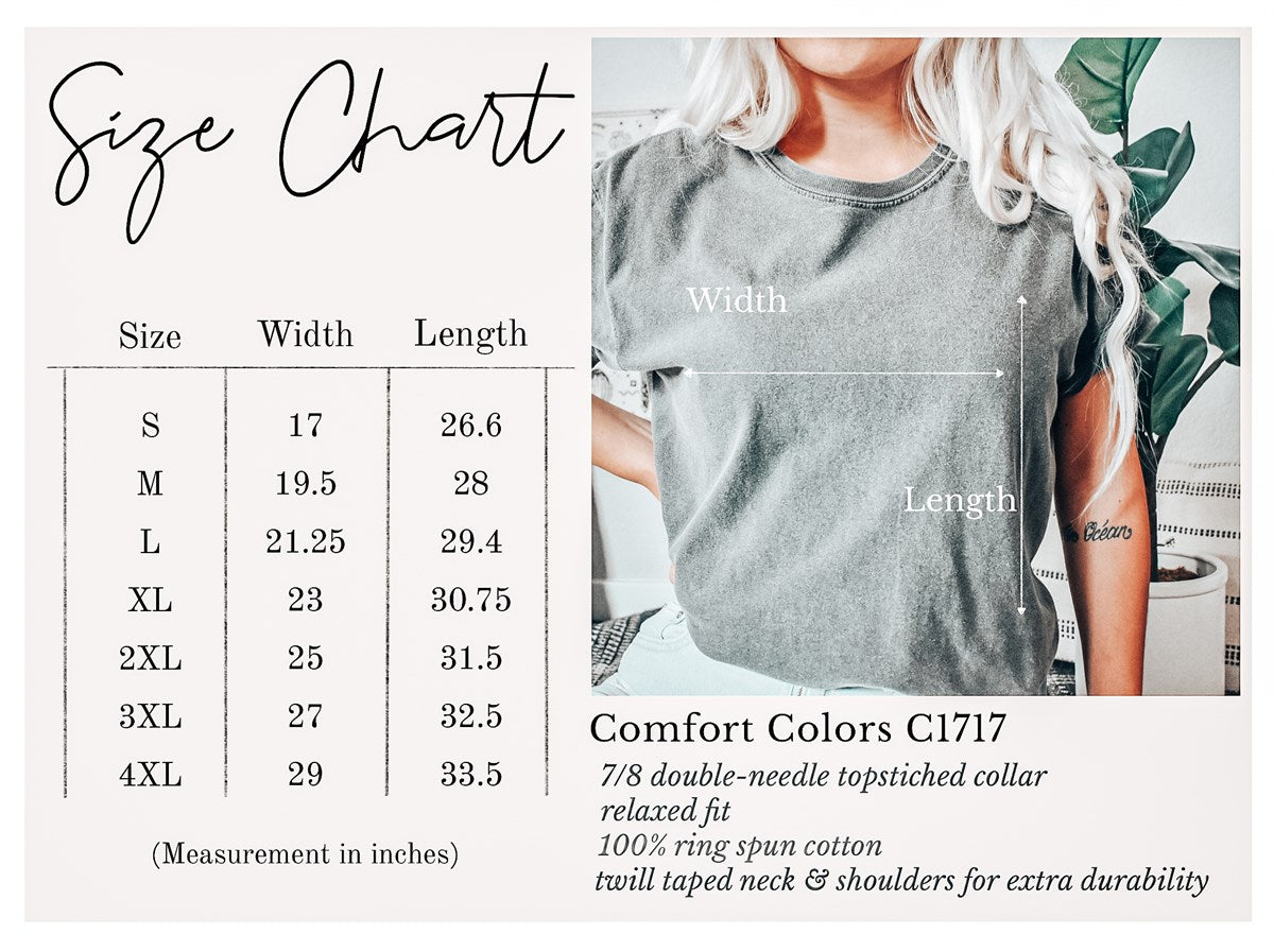 Boho Chic Floral Print Bohemian Garden Party Floral Artwork Collection Comfort Colors Tee