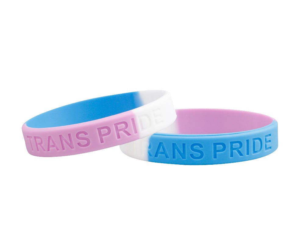 10 Pack Transgender PRIDE Silicone Bracelets